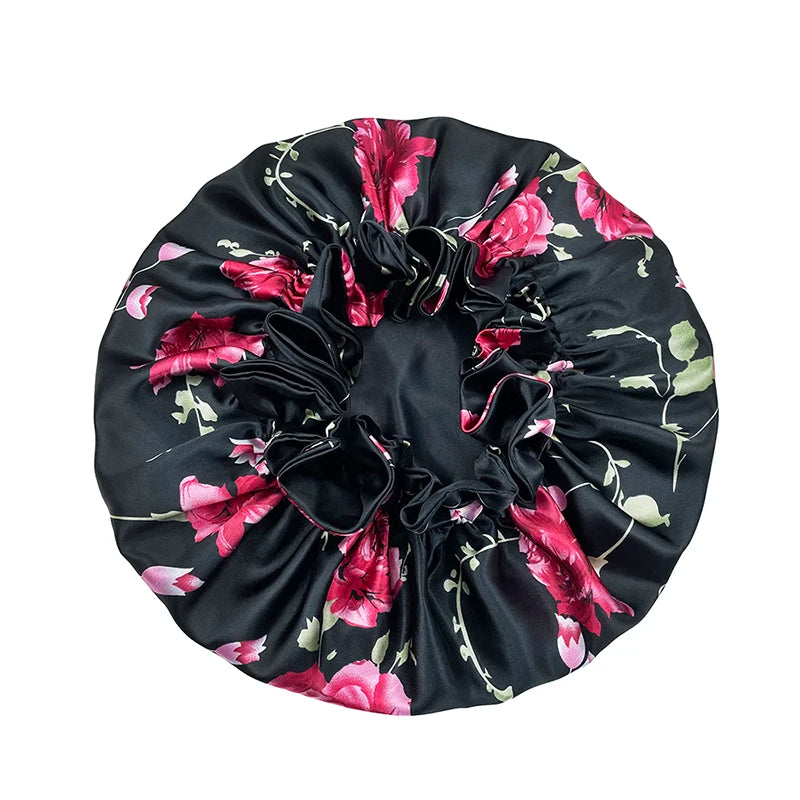 Bonnet femme satin réversible – Douceur et soin capillaire quotidien