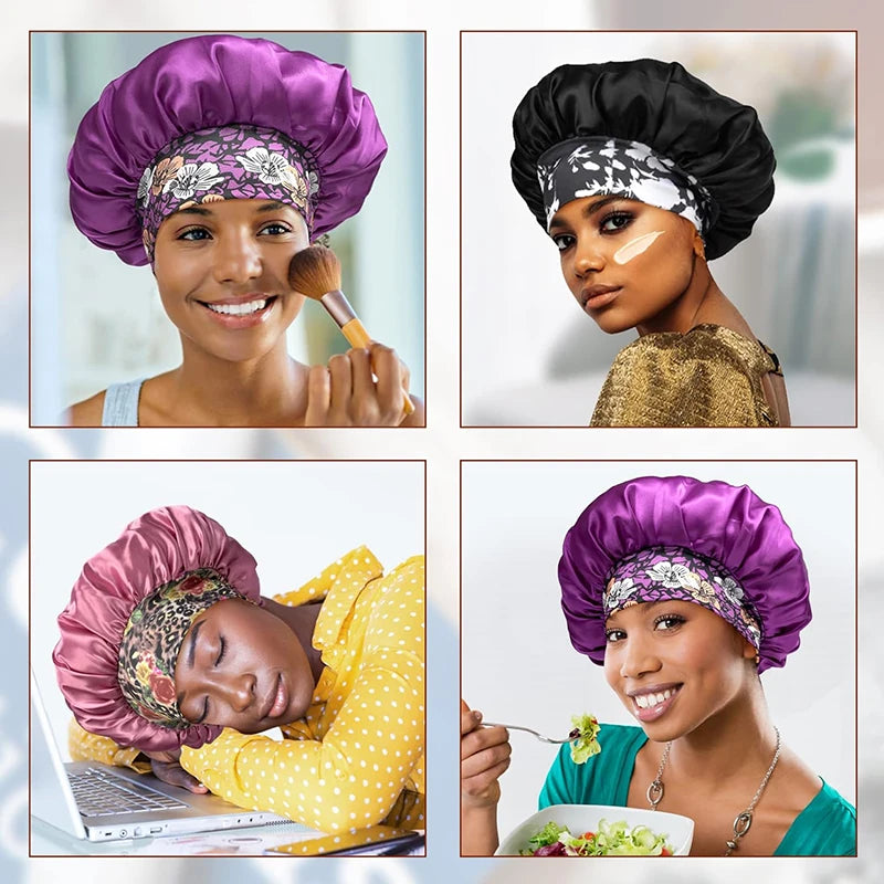 Bonnet de nuit satin coloré – Style et confort réunis
