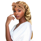 Bonnet en satin cheveux longs – Anti-casse et brillance naturelle