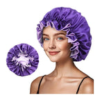 Bonnet de nuit satin réversible – Deux styles, un soin capillaire