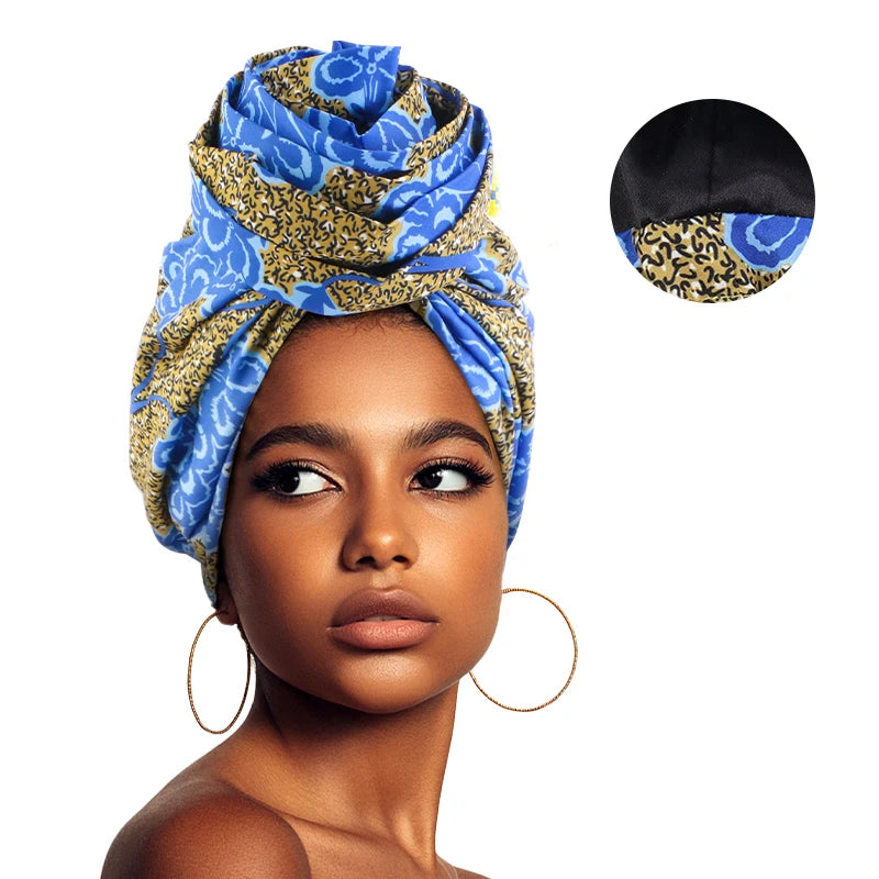 Bonnet satin cheveux crépus femme – Douceur et hydratation renforcée