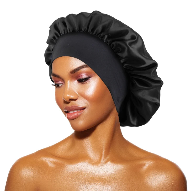 Bonnet satin cheveux afro et frisés – Anti-casse et anti-frisottis