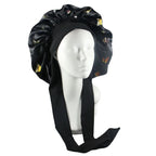 Bonnet de nuit en satin avec attaches – Maintien parfait toute la nuit