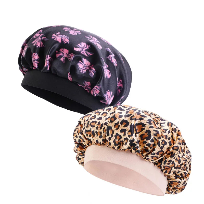 Bonnet en satin enfant afro 2 pièces – Idéal pour cheveux texturés et crépus
