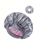 Bonnet satin cheveux afro ajustable – Confort et maintien nocturne