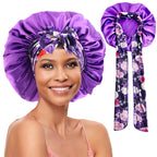 Bonnet en satin femme imprimé – Style moderne et soin des cheveux