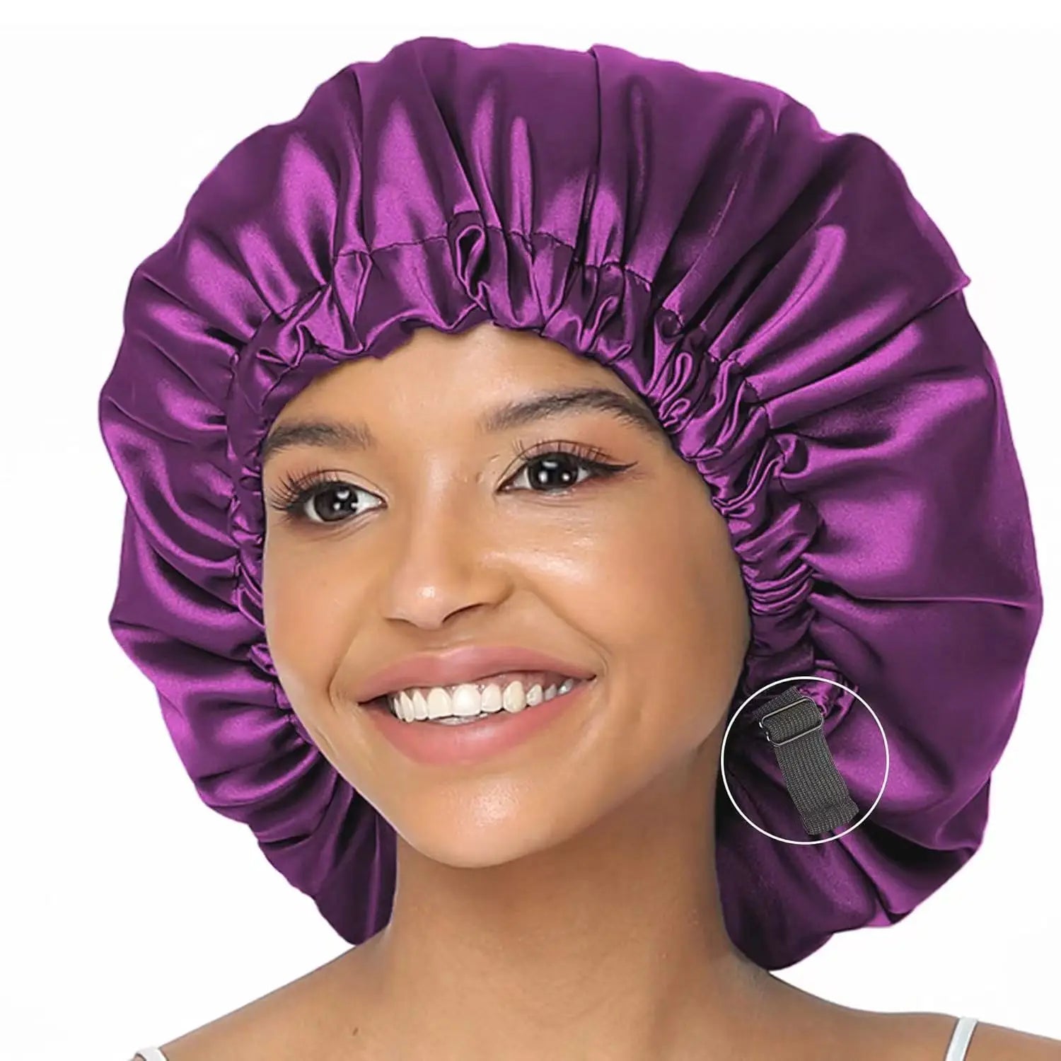 Bonnet de nuit satin grande taille – Confort et maintien optimal