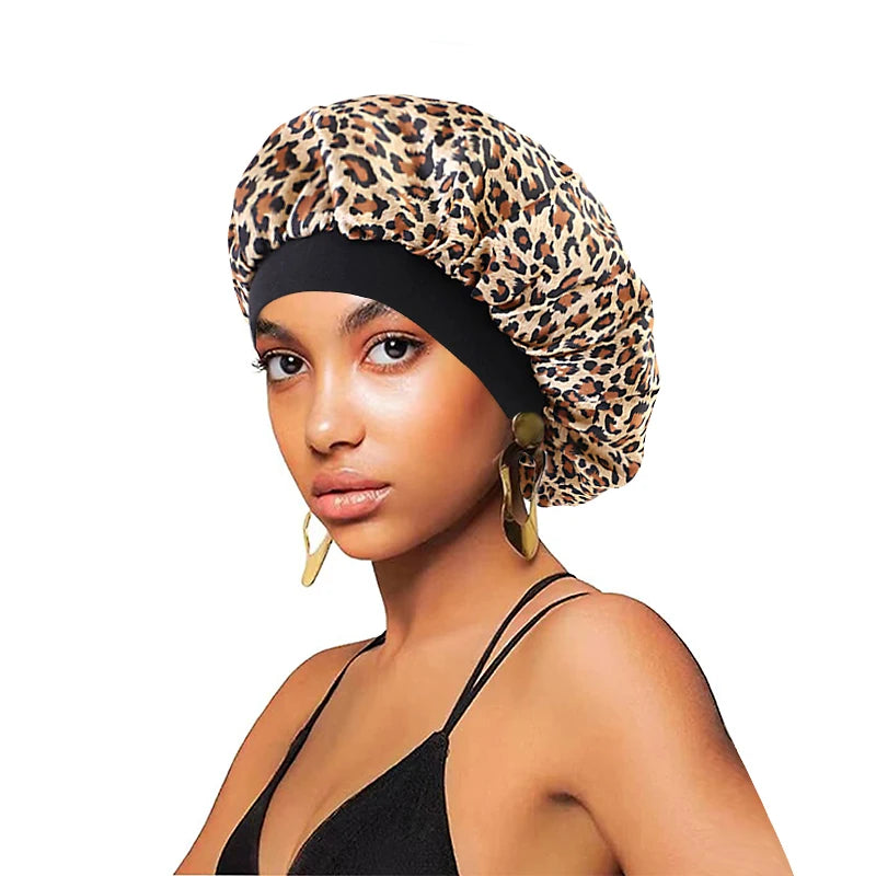 Bonnet satin cheveux afro femme – Soin capillaire et protection de nuit