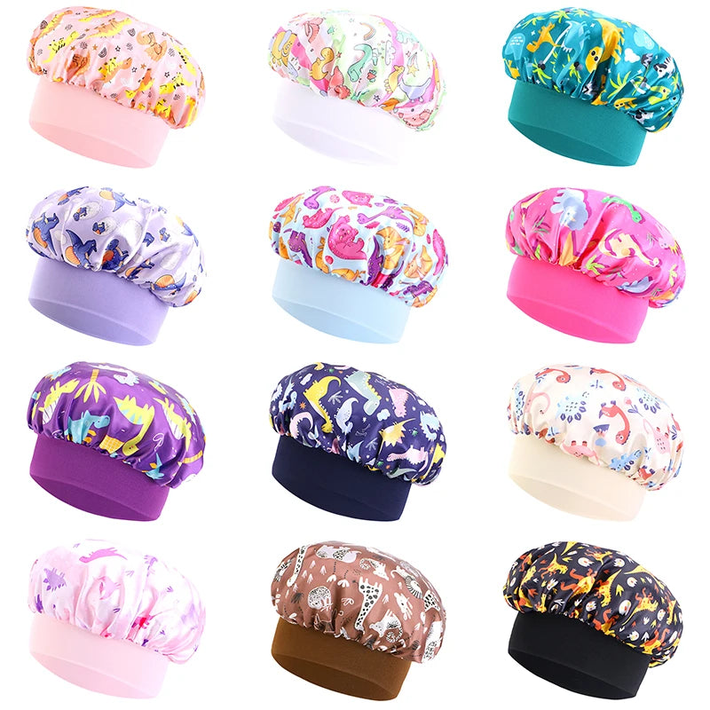 Bonnet satin fille crépue – Hydrate et définit les cheveux texturés