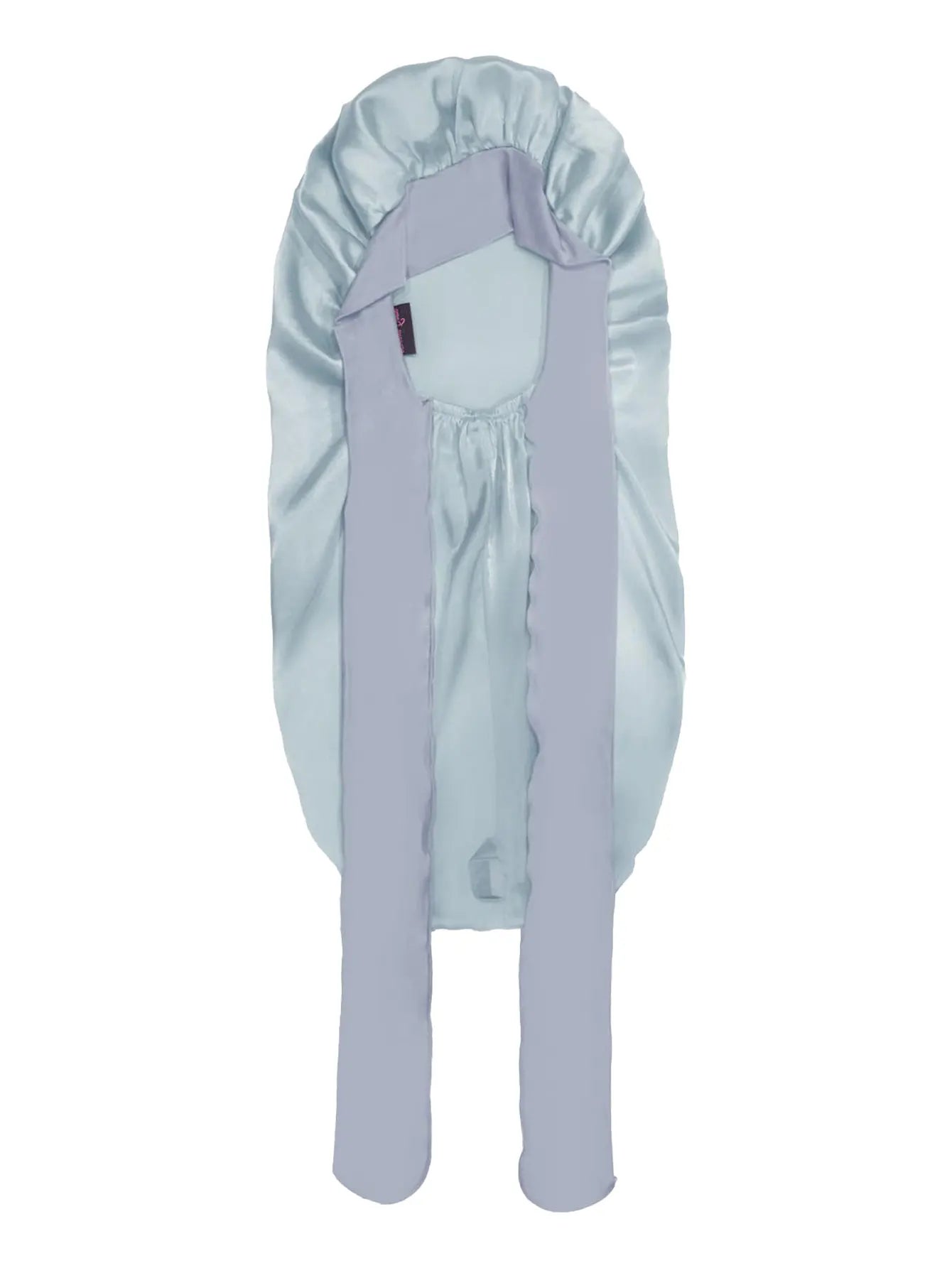 Bonnet satin cheveux longs avec attache – Maintien parfait et protection