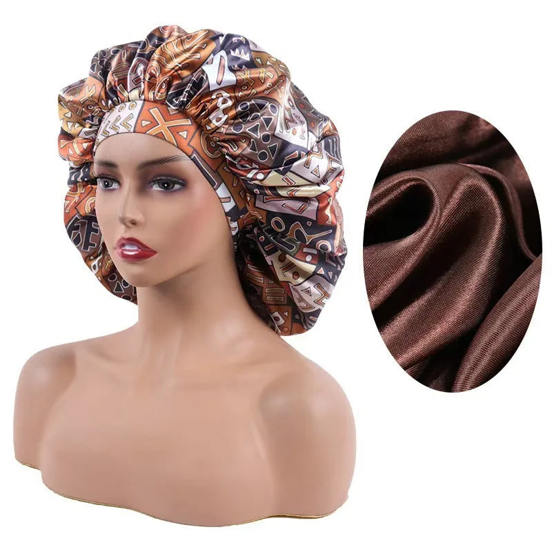 Bonnet satin cheveux crépus et frisés – Brillance et nutrition capillaire