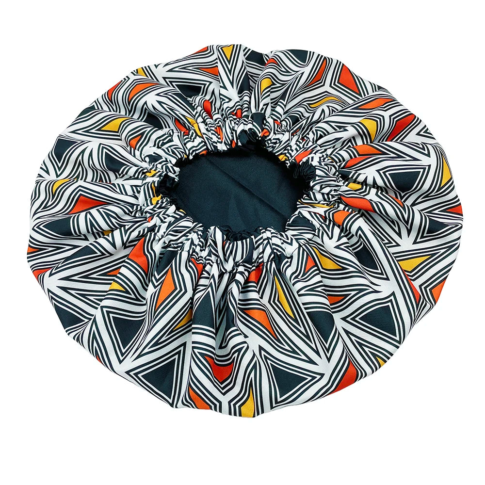 Bonnet de nuit en satin wax – Élégance africaine et confort nocturne