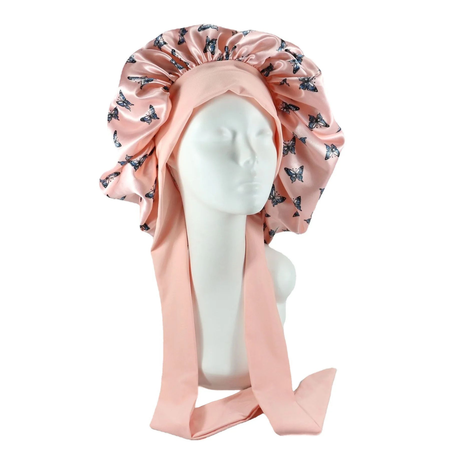 Bonnet de nuit en satin avec attaches – Maintien parfait toute la nuit