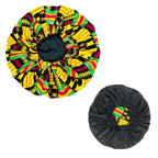 Bonnet de nuit en satin wax – Élégance africaine et confort nocturne