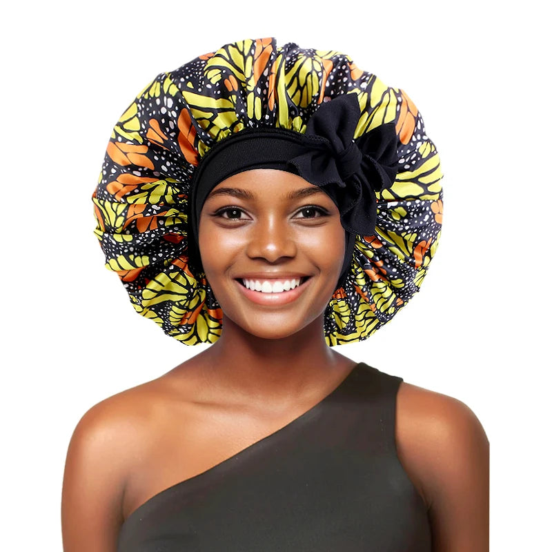 Bonnet satin cheveux afro – Hydratation et soin capillaire intensif