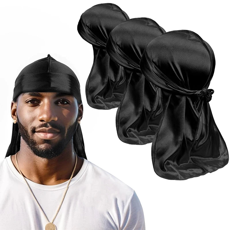 3 pièces bonnet satin homme réglable – Ajustement parfait et maintien ferme