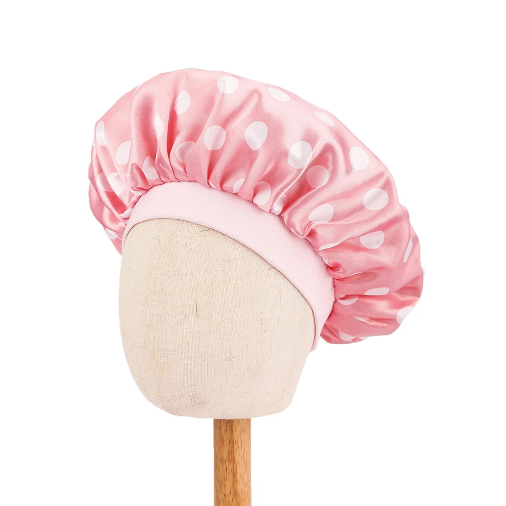 Bonnet en satin pour dormir enfant – Confort nocturne et cheveux protégés