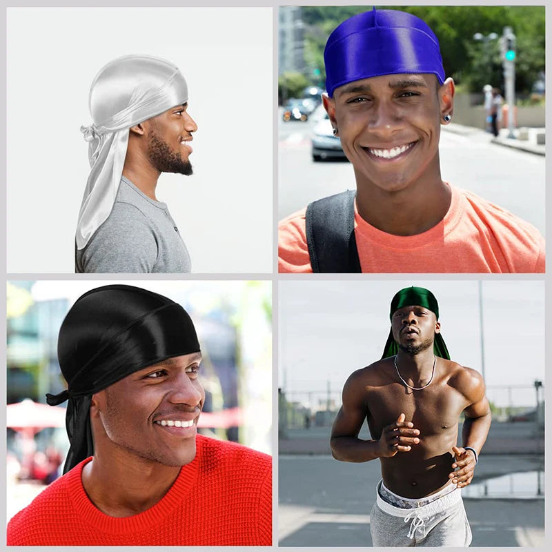 3 pièces bonnet satin homme réglable – Ajustement parfait et maintien ferme