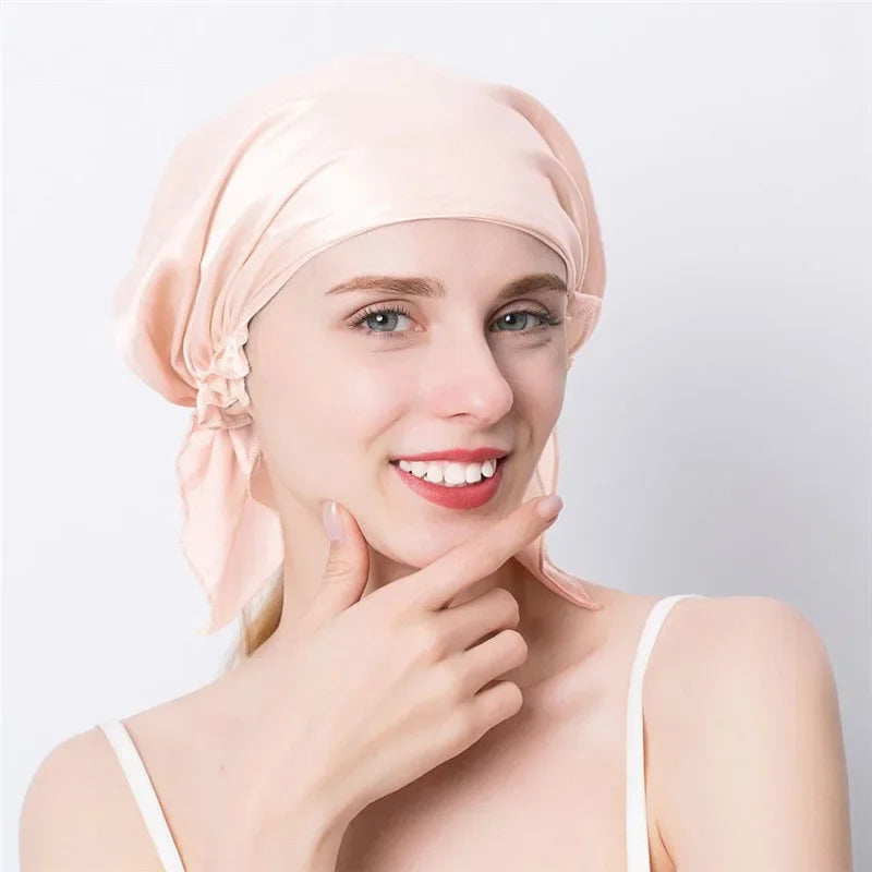 Bonnet satin femme avec attache – Tenue ferme et douceur soyeuse
