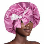 Bonnet satin cheveux frisés – Préserve la forme et la souplesse des boucles