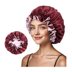 Bonnet de nuit satin réversible – Deux styles, un soin capillaire