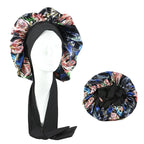 Bonnet de nuit en satin avec attaches – Maintien parfait toute la nuit