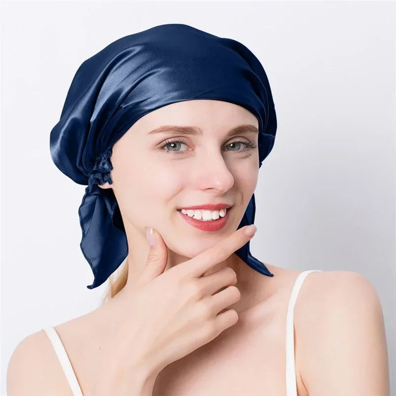 Bonnet satin femme avec attache – Tenue ferme et douceur soyeuse