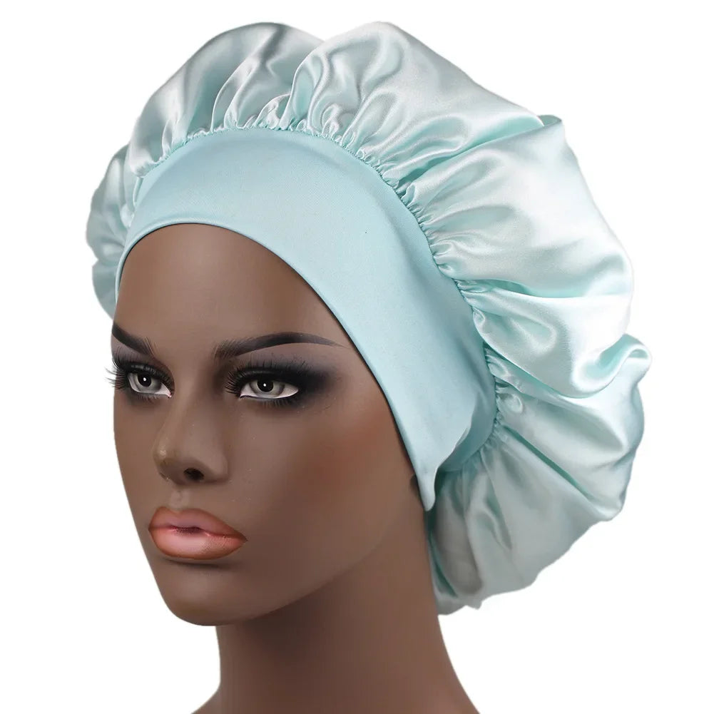 Bonnet en satin femme cheveux bouclés – Anti-casse et hydratation