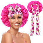 Bonnet en satin femme imprimé – Style moderne et soin des cheveux