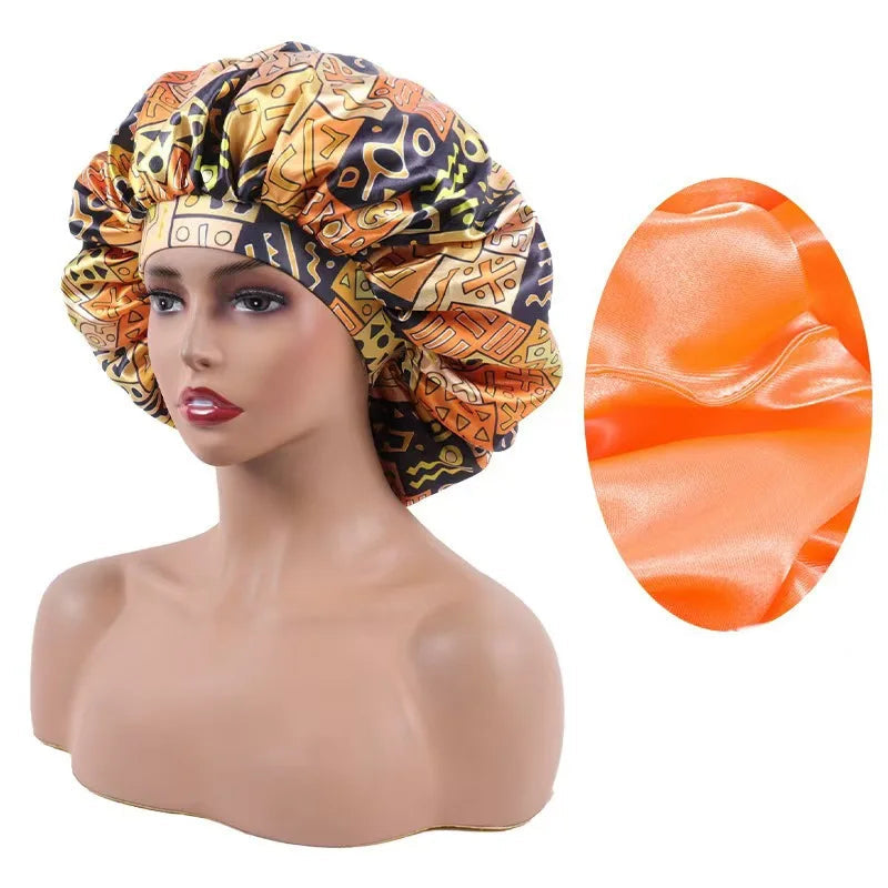 Bonnet satin cheveux crépus et frisés – Brillance et nutrition capillaire