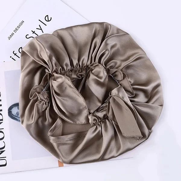 Bonnet de nuit en satin – Confort et protection pour vos cheveux