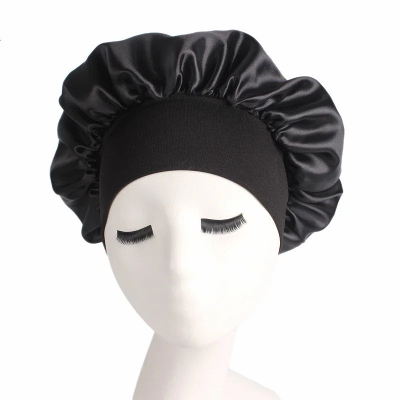 Bonnet en satin femme cheveux bouclés – Anti-casse et hydratation