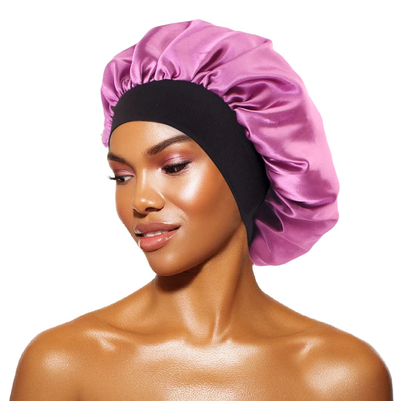 Bonnet satin cheveux afro et frisés – Anti-casse et anti-frisottis