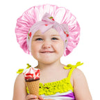 Bonnet satin bébé fille rose – Doux et élégant pour cheveux fins