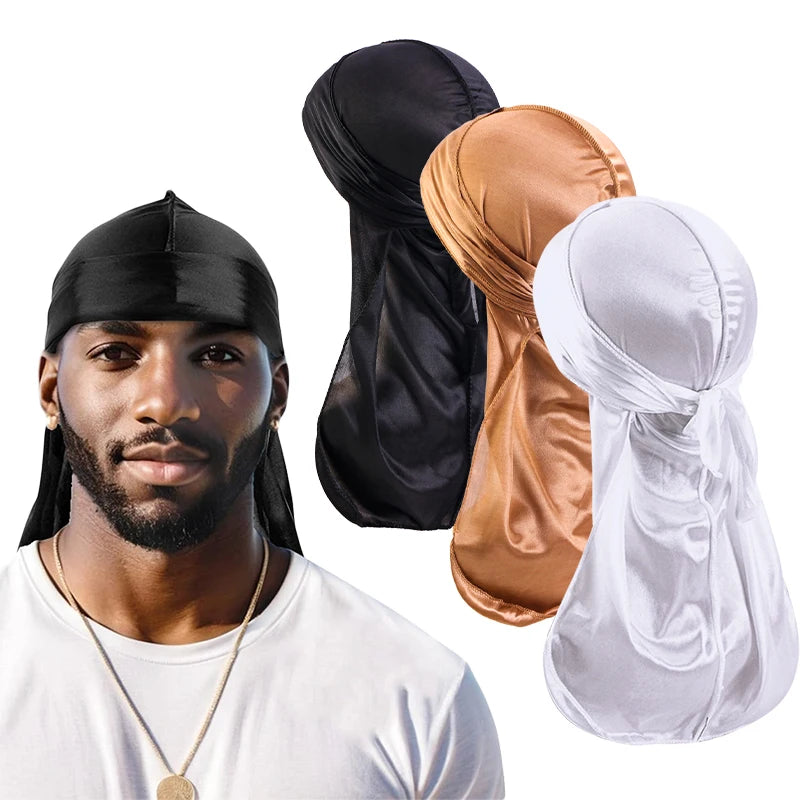 3 pièces bonnet satin homme réglable – Ajustement parfait et maintien ferme