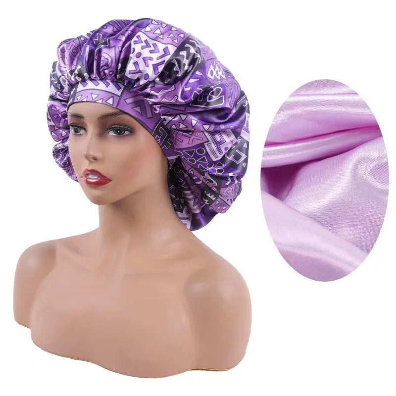 Bonnet satin cheveux crépus et frisés – Brillance et nutrition capillaire