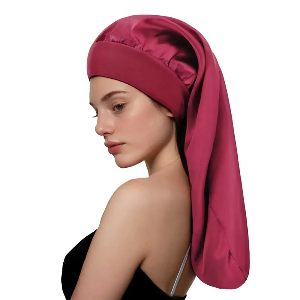 Bonnet satin cheveux lisses – Protection et douceur soyeuse