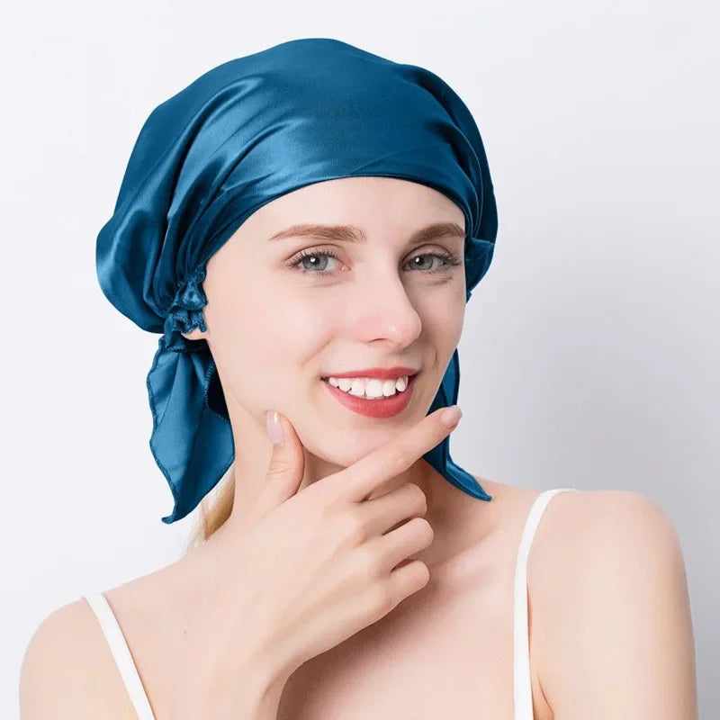 Bonnet satin femme avec attache – Tenue ferme et douceur soyeuse