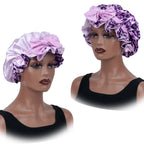 Bonnet de nuit en satin femme réglable – Maintien et confort parfait