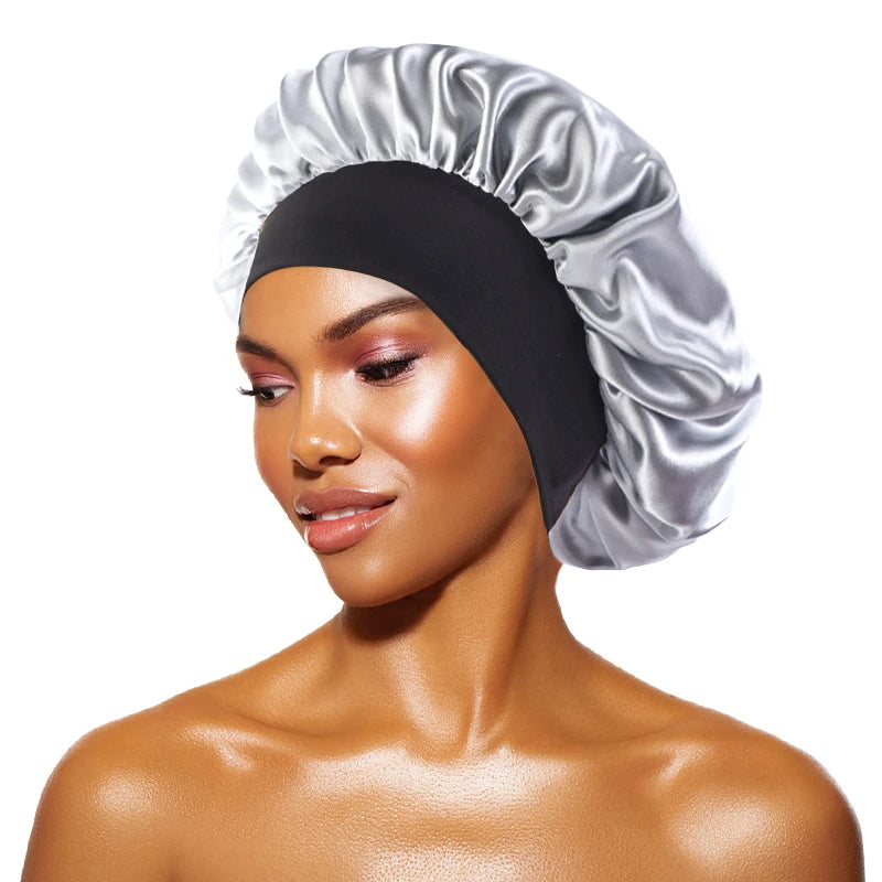 Bonnet satin cheveux afro et frisés – Anti-casse et anti-frisottis