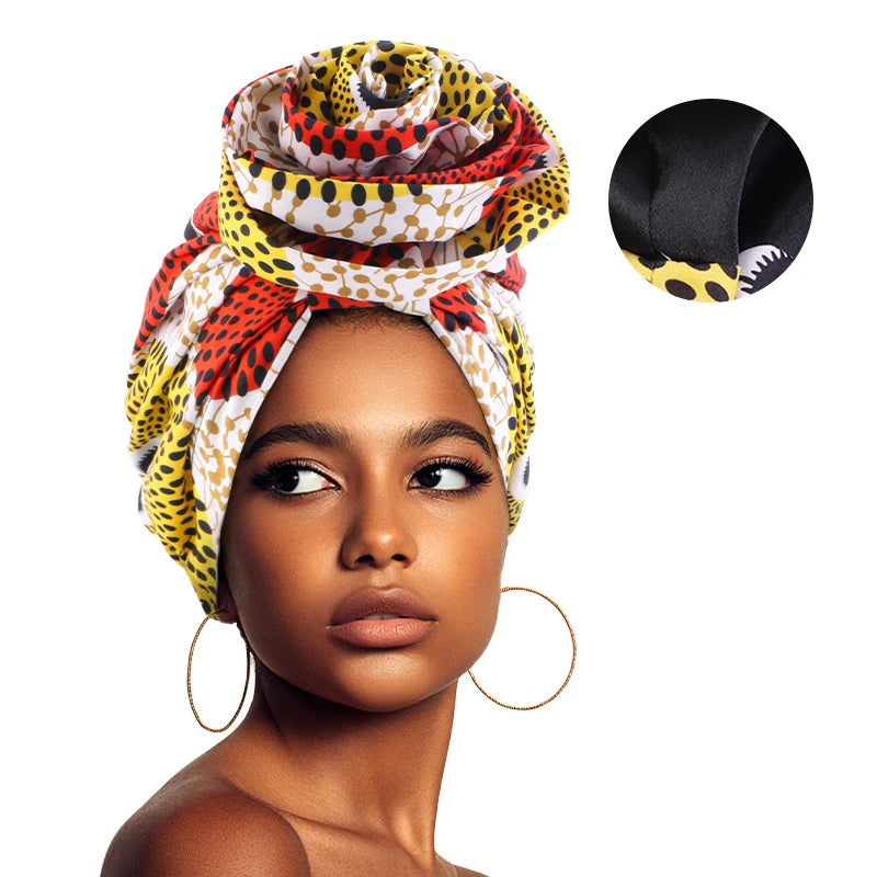 Bonnet satin cheveux crépus femme – Douceur et hydratation renforcée