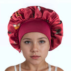 Bonnet en satin enfant doux et respirant – Soin naturel pour petits cheveux