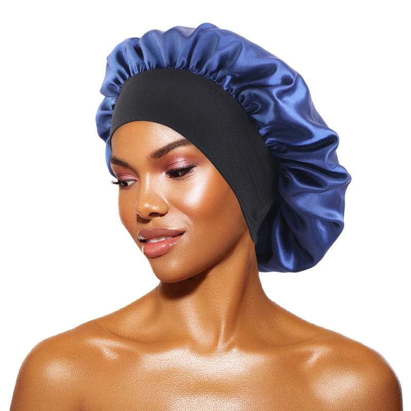 Bonnet satin cheveux afro et frisés – Anti-casse et anti-frisottis