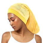 Bonnet satin cheveux longs soyeux – Protection et confort nocturne