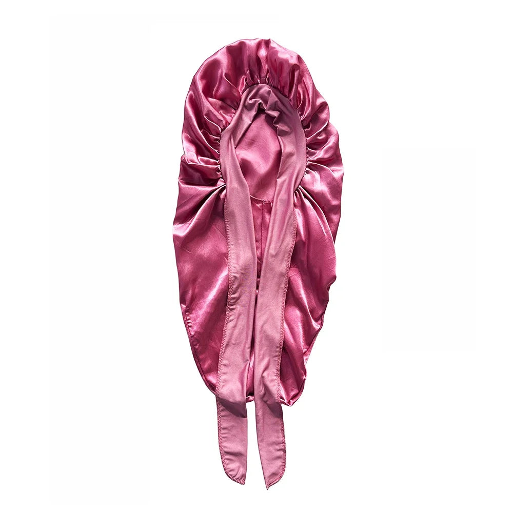 Bonnet en satin cheveux lisses réglable – Tenue parfaite toute la nuit