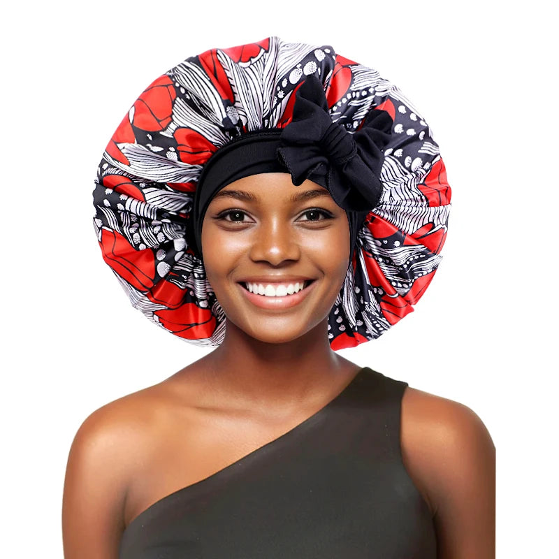 Bonnet satin cheveux afro – Hydratation et soin capillaire intensif