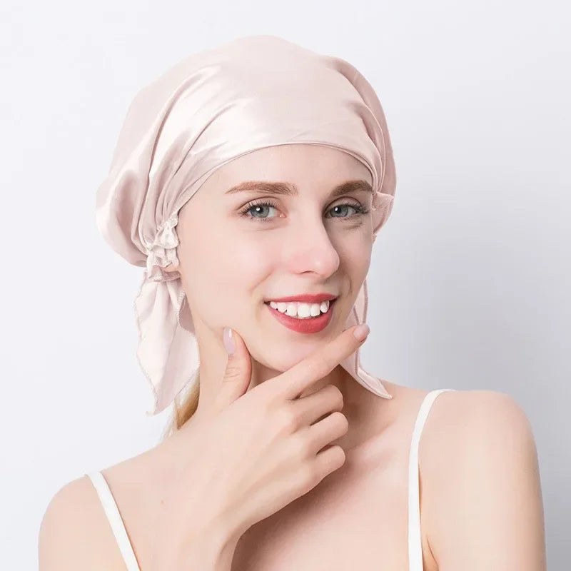 Bonnet satin femme avec attache – Tenue ferme et douceur soyeuse
