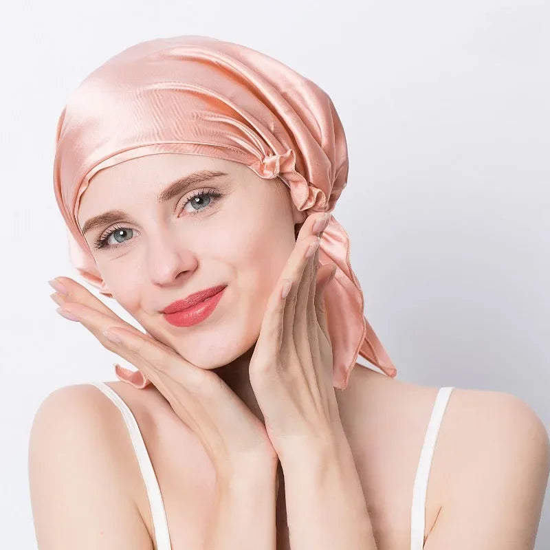 Bonnet satin femme avec attache – Tenue ferme et douceur soyeuse