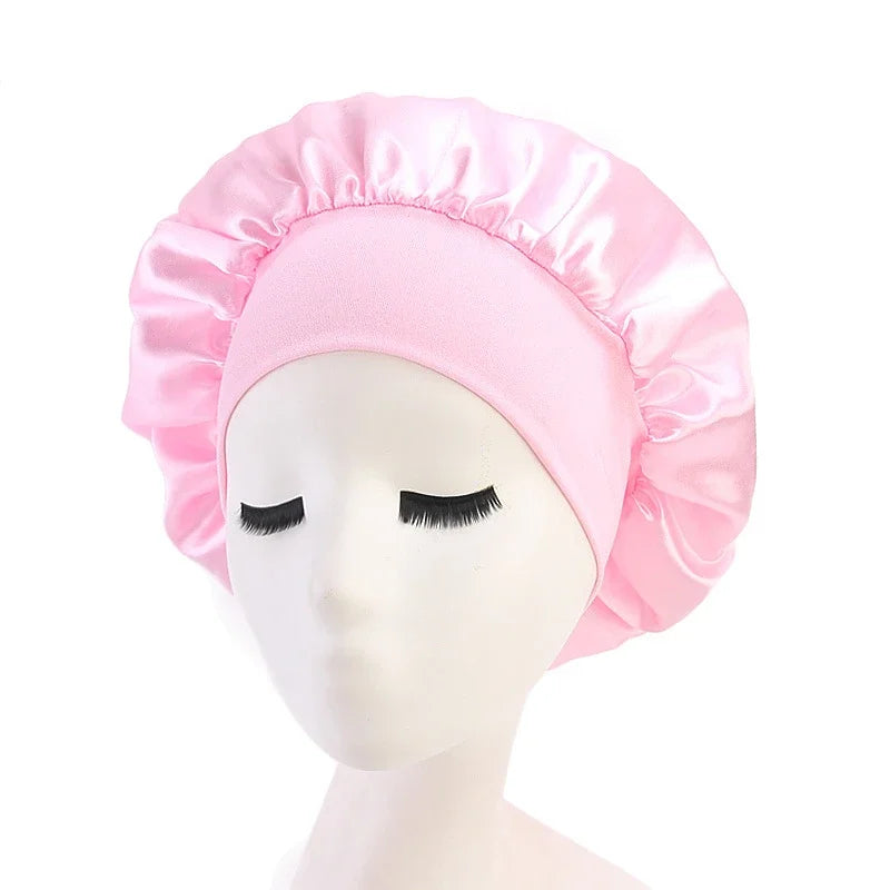 Bonnet en satin femme cheveux bouclés – Anti-casse et hydratation