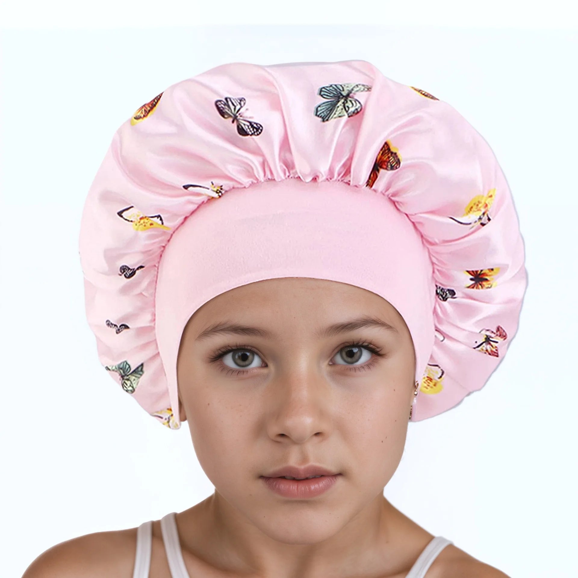 Bonnet en satin enfant doux et respirant – Soin naturel pour petits cheveux